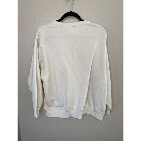 Roxy Womens 1990 Crewneck‎ Sweatshirt S Beige Palm Tree Graphic Cotton/polyester - Picture 7 of 8